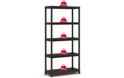 Bissolo Casa Mobili In Resina E Ferro|Mobili In Resina E Ferro<SCAFFALE MOD. PLUS SHELF IN RESINA CM 90X40 H. 182 NERO: vendita online SCAFFALE MOD. PLUS SHELF IN RESINA CM 90X40 H. 182 NERO in offerta
