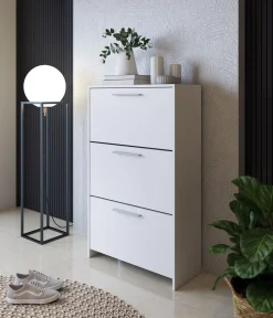 Bissolo Casa Scarpiere<SCARPIERA 3 RIBALTE MOD. ANJA CM 69X28 H. 115 BIANCA: vendita online SCARPIERA 3 RIBALTE MOD. ANJA CM 69X28 H. 115 BIANCA in offerta