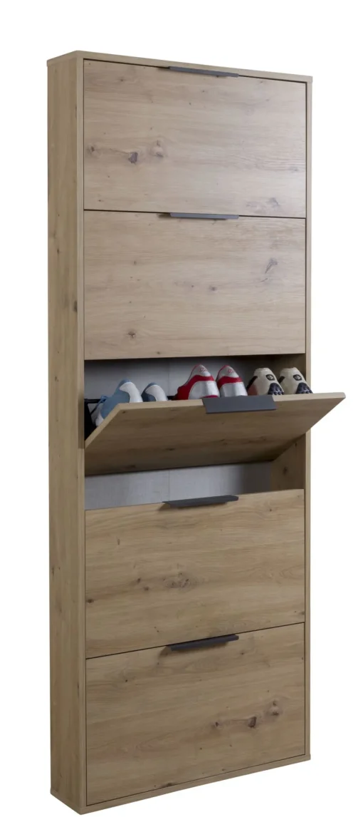 Bissolo Casa Scarpiere<SCARPIERA 5 RIBALTE MOD. ESPRESSO CM 65X15 H.173.5 ROVERE ARTISAN : vendita online SCARPIERA 5 RIBALTE MOD. ESPRESSO CM 65X15 H.173.5 ROVERE ARTISAN in offerta