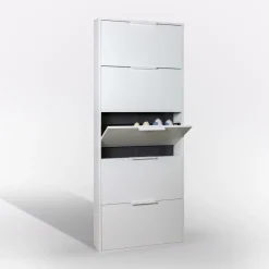 Bissolo Casa Scarpiere<SCARPIERA 5 RIBALTE MOD. ESPRESSO CM 65X15 H.173,5 BIANCO OPACO: vendita online SCARPIERA 5 RIBALTE MOD. ESPRESSO CM 65X15 H.173,5 BIANCO OPACO in offerta