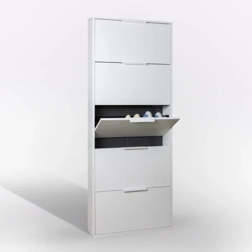 Bissolo Casa Scarpiere<SCARPIERA 5 RIBALTE MOD. ESPRESSO CM 65X15 H.173,5 BIANCO OPACO: vendita online SCARPIERA 5 RIBALTE MOD. ESPRESSO CM 65X15 H.173,5 BIANCO OPACO in offerta