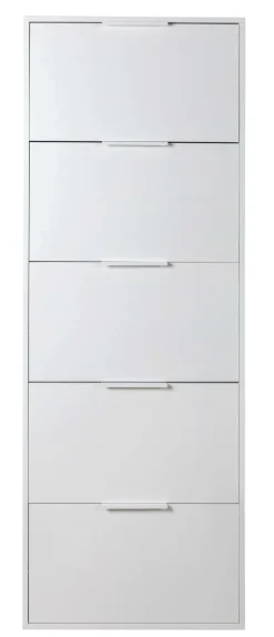 Bissolo Casa Scarpiere<SCARPIERA 5 RIBALTE MOD. ESPRESSO CM 65X15 H.173,5 BIANCO OPACO: vendita online SCARPIERA 5 RIBALTE MOD. ESPRESSO CM 65X15 H.173,5 BIANCO OPACO in offerta