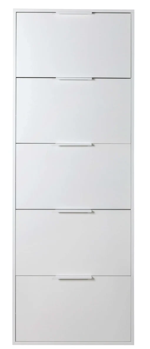 Bissolo Casa Scarpiere<SCARPIERA 5 RIBALTE MOD. ESPRESSO CM 65X15 H.173,5 BIANCO OPACO: vendita online SCARPIERA 5 RIBALTE MOD. ESPRESSO CM 65X15 H.173,5 BIANCO OPACO in offerta
