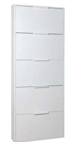 Bissolo Casa Scarpiere<SCARPIERA 5 RIBALTE MOD. ESPRESSO CM 65X15 H.173,5 BIANCO OPACO: vendita online SCARPIERA 5 RIBALTE MOD. ESPRESSO CM 65X15 H.173,5 BIANCO OPACO in offerta