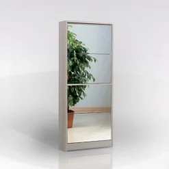 Bissolo Casa Scarpiere<SCARPIERA 4 RIBALTE MOD. MULTIUSO CM 62X18 H. 150 OLMO E SPECCHIO : vendita online SCARPIERA 4 RIBALTE MOD. MULTIUSO CM 62X18 H. 150 OLMO E SPECCHIO in offerta