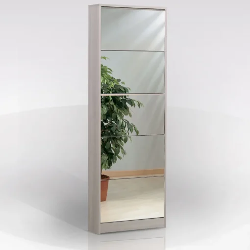 Bissolo Casa Scarpiere<SCARPIERA 5 RIBALTE MOD. MULTIUSO CM 62X18 H. 182 OLMO E SPECCHIO: vendita online SCARPIERA 5 RIBALTE MOD. MULTIUSO CM 62X18 H. 182 OLMO E SPECCHIO in offerta