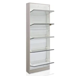 Bissolo Casa Scarpiere<SCARPIERA 5 RIBALTE MOD. MULTIUSO CM 62X18 H. 182 OLMO E SPECCHIO: vendita online SCARPIERA 5 RIBALTE MOD. MULTIUSO CM 62X18 H. 182 OLMO E SPECCHIO in offerta