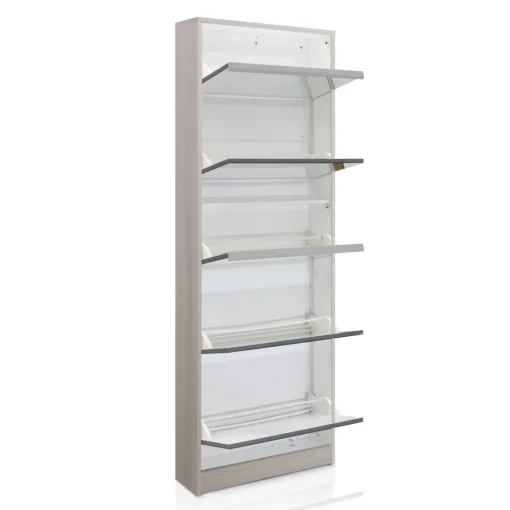 Bissolo Casa Scarpiere<SCARPIERA 5 RIBALTE MOD. MULTIUSO CM 62X18 H. 182 OLMO E SPECCHIO: vendita online SCARPIERA 5 RIBALTE MOD. MULTIUSO CM 62X18 H. 182 OLMO E SPECCHIO in offerta