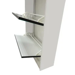 Bissolo Casa Scarpiere<SCARPIERA 3 RIBALTE MOD. MULTIUSO CM 62X18 H. 116 BIANCO E SPECCHIO: vendita online SCARPIERA 3 RIBALTE MOD. MULTIUSO CM 62X18 H. 116 BIANCO E SPECCHIO in offerta