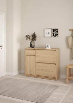 Bissolo Casa Scarpiere<SCARPIERA 2 RIBALTE MOD. NAIA CM 108,9X31,5 H. 92,9 HICKORY JACKSON : vendita online SCARPIERA 2 RIBALTE MOD. NAIA CM 108,9X31,5 H. 92,9 HICKORY JACKSON in offerta