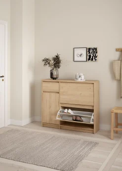 Bissolo Casa Scarpiere<SCARPIERA 2 RIBALTE MOD. NAIA CM 108,9X31,5 H. 92,9 HICKORY JACKSON : vendita online SCARPIERA 2 RIBALTE MOD. NAIA CM 108,9X31,5 H. 92,9 HICKORY JACKSON in offerta