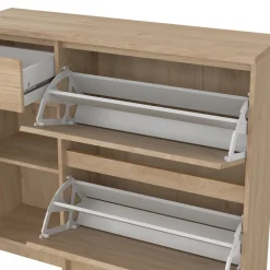 Bissolo Casa Scarpiere<SCARPIERA 2 RIBALTE MOD. NAIA CM 108,9X31,5 H. 92,9 HICKORY JACKSON : vendita online SCARPIERA 2 RIBALTE MOD. NAIA CM 108,9X31,5 H. 92,9 HICKORY JACKSON in offerta