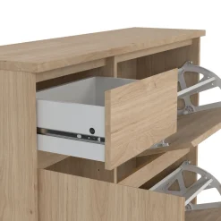Bissolo Casa Scarpiere<SCARPIERA 2 RIBALTE MOD. NAIA CM 108,9X31,5 H. 92,9 HICKORY JACKSON : vendita online SCARPIERA 2 RIBALTE MOD. NAIA CM 108,9X31,5 H. 92,9 HICKORY JACKSON in offerta