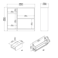 Bissolo Casa Scarpiere<SCARPIERA 2 RIBALTE MOD. NAIA CM 108,9X31,5 H. 92,9 HICKORY JACKSON : vendita online SCARPIERA 2 RIBALTE MOD. NAIA CM 108,9X31,5 H. 92,9 HICKORY JACKSON in offerta