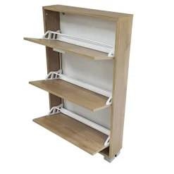 Bissolo Casa Scarpiere<SCARPIERA 3 RIBALTE MOD. QUADRANTE 70X18 H. 118 NOCE STELVIO: vendita online SCARPIERA 3 RIBALTE MOD. QUADRANTE 70X18 H. 118 NOCE STELVIO in offerta