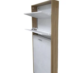 Bissolo Casa Scarpiere<SCARPIERA 5 RIBALTE MOD. QUADRANTE 70X18 H. 190 NOCE STELVIO E OSSIDO BIANCO: vendita online SCARPIERA 5 RIBALTE MOD. QUADRANTE 70X18 H. 190 NOCE STELVIO E OSSIDO BIANCO in offerta