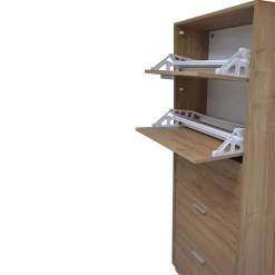 Bissolo Casa Scarpiere<SCARPIERA 5 RIBALTE MOD. QUADRANTE 70X29 H. 190 NOCE STELVIO: vendita online SCARPIERA 5 RIBALTE MOD. QUADRANTE 70X29 H. 190 NOCE STELVIO in offerta