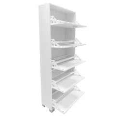 Bissolo Casa Scarpiere<SCARPIERA 5 RIBALTE MOD. QUADRANTE CM 70X29 H.190 BIANCO FIAMMATO: vendita online SCARPIERA 5 RIBALTE MOD. QUADRANTE CM 70X29 H.190 BIANCO FIAMMATO in offerta