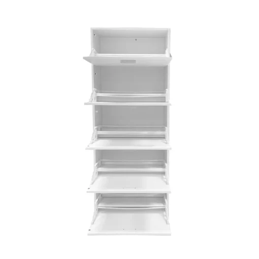 Bissolo Casa Scarpiere<SCARPIERA 5 RIBALTE MOD. QUADRANTE CM 70X29 H.190 BIANCO FIAMMATO: vendita online SCARPIERA 5 RIBALTE MOD. QUADRANTE CM 70X29 H.190 BIANCO FIAMMATO in offerta