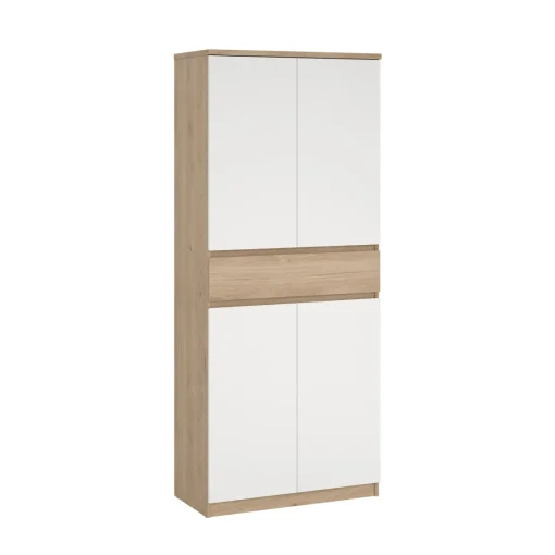 Bissolo Casa Scarpiere<SCARPIERA MOD. NAIA CM 80,4X40 H. 191,7 HICKORY JACKSON E BIANCO OPACO: vendita online SCARPIERA MOD. NAIA CM 80,4X40 H. 191,7 HICKORY JACKSON E BIANCO OPACO in offerta