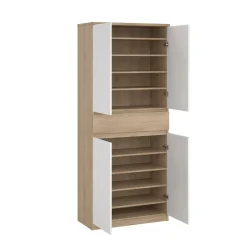 Bissolo Casa Scarpiere<SCARPIERA MOD. NAIA CM 80,4X40 H. 191,7 HICKORY JACKSON E BIANCO OPACO: vendita online SCARPIERA MOD. NAIA CM 80,4X40 H. 191,7 HICKORY JACKSON E BIANCO OPACO in offerta