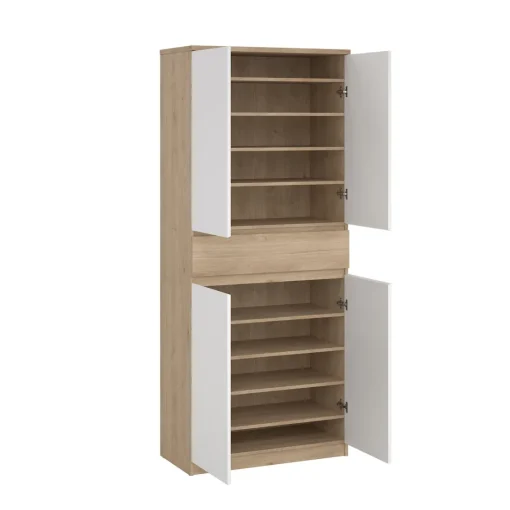 Bissolo Casa Scarpiere<SCARPIERA MOD. NAIA CM 80,4X40 H. 191,7 HICKORY JACKSON E BIANCO OPACO: vendita online SCARPIERA MOD. NAIA CM 80,4X40 H. 191,7 HICKORY JACKSON E BIANCO OPACO in offerta