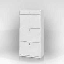 Bissolo Casa Scarpiere<SCARPIERA MOD. OPEN CM 63X29 H. 127 OSSIDO BIANCO : vendita online SCARPIERA MOD. OPEN CM 63X29 H. 127 OSSIDO BIANCO in offerta