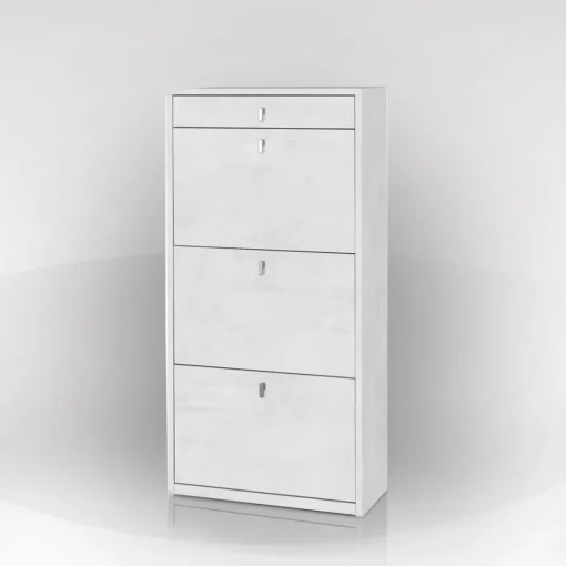 Bissolo Casa Scarpiere<SCARPIERA MOD. OPEN CM 63X29 H. 127 OSSIDO BIANCO : vendita online SCARPIERA MOD. OPEN CM 63X29 H. 127 OSSIDO BIANCO in offerta