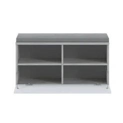 Bissolo Casa Scarpiere<SCARPIERA MOD. RIKI CM 84,9X39,6 H. 42 CEMENTO E BIANCO: vendita online SCARPIERA MOD. RIKI CM 84,9X39,6 H. 42 CEMENTO E BIANCO in offerta