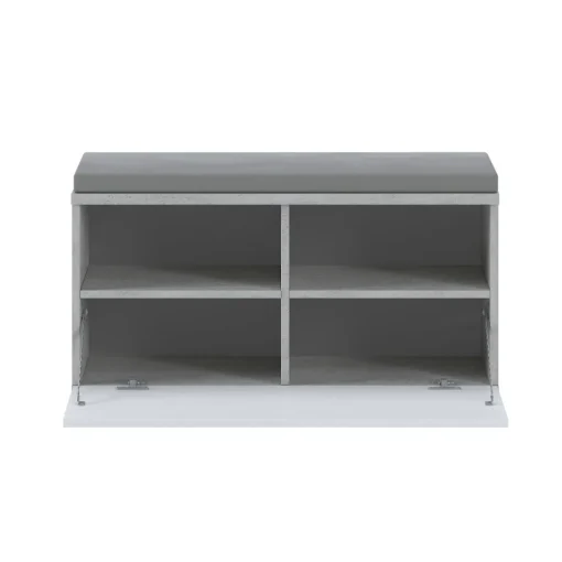 Bissolo Casa Scarpiere<SCARPIERA MOD. RIKI CM 84,9X39,6 H. 42 CEMENTO E BIANCO: vendita online SCARPIERA MOD. RIKI CM 84,9X39,6 H. 42 CEMENTO E BIANCO in offerta