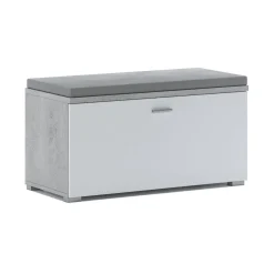 Bissolo Casa Scarpiere<SCARPIERA MOD. RIKI CM 84,9X39,6 H. 42 CEMENTO E BIANCO: vendita online SCARPIERA MOD. RIKI CM 84,9X39,6 H. 42 CEMENTO E BIANCO in offerta