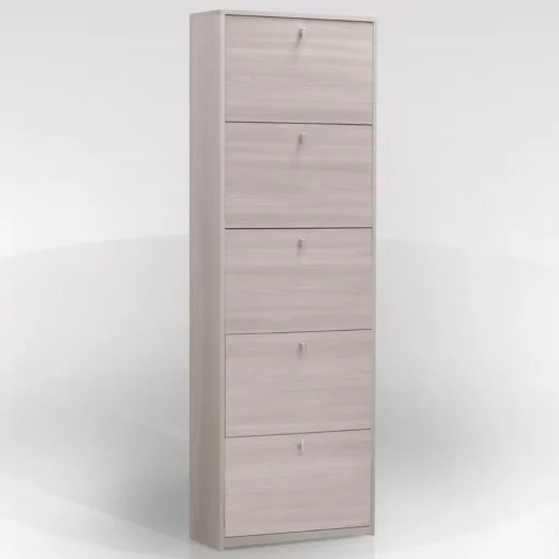 Bissolo Casa Scarpiere<Scarpiera slim in laminato olmo: scarpiera slim con 5 ribalte