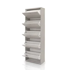 Bissolo Casa Scarpiere<Scarpiera slim in laminato olmo: scarpiera slim con 5 ribalte