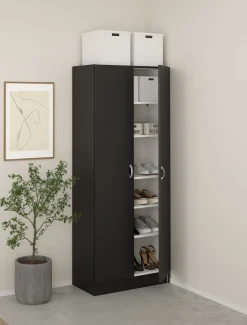 Bissolo Casa Scarpiere|Armadietti<SCARPIERA/MOBILE MULTIUSO FOCUS 69,2X34,6 H 170,4 NERO OPACO: vendita online SCARPIERA/MOBILE MULTIUSO FOCUS 69,2X34,6 H 170,4 NERO OPACO in offerta