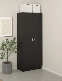 Bissolo Casa Scarpiere|Armadietti<SCARPIERA/MOBILE MULTIUSO FOCUS 69,2X34,6 H 170,4 NERO OPACO: vendita online SCARPIERA/MOBILE MULTIUSO FOCUS 69,2X34,6 H 170,4 NERO OPACO in offerta
