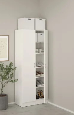 Bissolo Casa Scarpiere|Armadietti<SCARPIERA/MOBILE MULTIUSO FOCUS 69,2X34,6 H 170,4 BIANCO: vendita online SCARPIERA/MOBILE MULTIUSO FOCUS 69,2X34,6 H 170,4 BIANCO in offerta