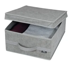 Bissolo Casa Cambio Stagione Custodie<SCATOLA GUARDAROBA LINEA STONE IN PP+CARDBOARD 35X45X18CM: vendita online SCATOLA GUARDAROBA LINEA STONE IN PP+CARDBOARD 35X45X18CM in offerta