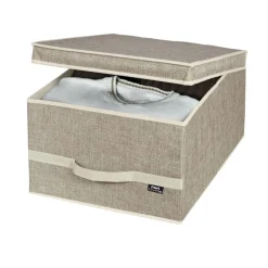 Bissolo Casa Cambio Stagione Custodie<SCATOLA GUARDAROBA LINEA MAISON IN POLIESTERE 38X50X24CM: vendita online SCATOLA GUARDAROBA LINEA MAISON IN POLIESTERE 38X50X24CM in offerta