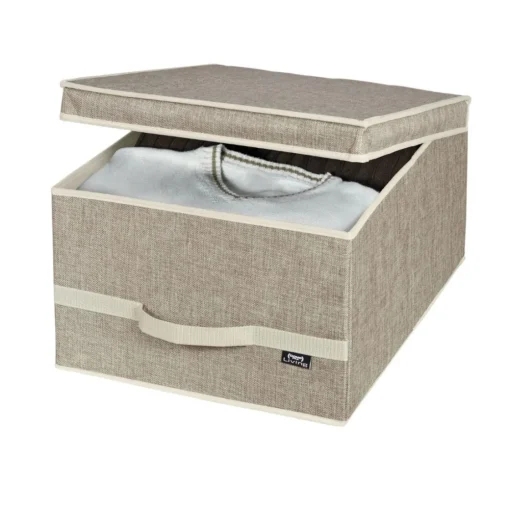 Bissolo Casa Cambio Stagione Custodie<SCATOLA GUARDAROBA LINEA MAISON IN POLIESTERE 38X50X24CM: vendita online SCATOLA GUARDAROBA LINEA MAISON IN POLIESTERE 38X50X24CM in offerta