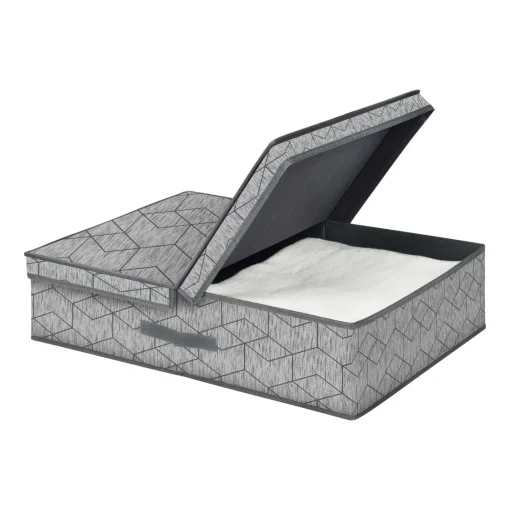 Bissolo Casa Cambio Stagione Custodie<SCATOLA PORTA BIANCHERIA JUMBO CON COPERCHIO 63X48X15CM: vendita online SCATOLA PORTA BIANCHERIA JUMBO CON COPERCHIO 63X48X15CM in offerta