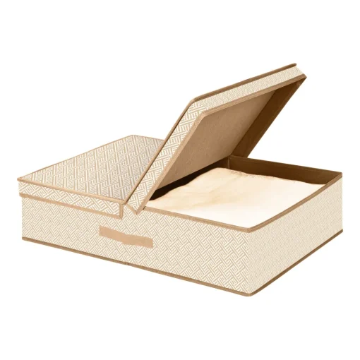 Bissolo Casa Cambio Stagione Custodie<SCATOLA PORTA BIANCHERIA JUMBO CON COPERCHIO 63X48 H. 15CM: vendita online SCATOLA PORTA BIANCHERIA JUMBO CON COPERCHIO 63X48 H. 15CM in offerta