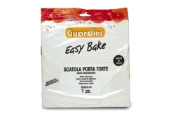 Bissolo Casa Pasticceria Porta Torte E Alzate<SCATOLA PORTATORTE LINEA EASY BAKE IN CARTA DAMASCATA BIANCA 29X29CM