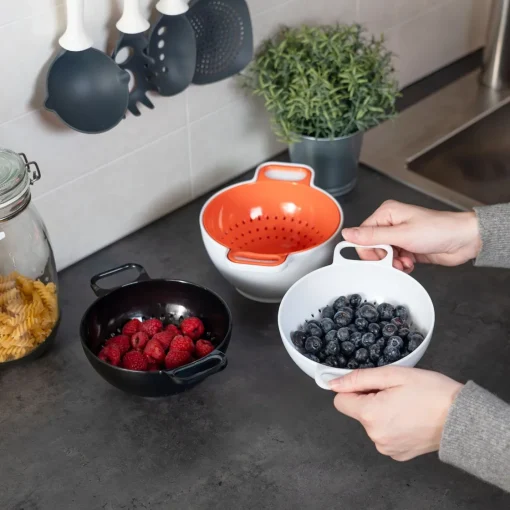 Bissolo Casa Accessori Vari Manodomestici<SCOLAPASTA LINEA HELM SMALL IN MELAMINA ARANCIO DIAM. 20CM