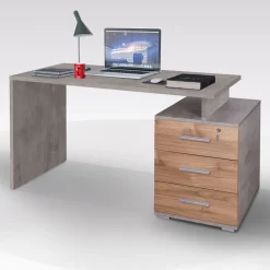 Bissolo Casa Scrivanie E Porta Pc|Scrivanie E Porta Pc<SCRIVANIA CM 154 CEMENTO E NOCE STELVIO: vendita online SCRIVANIA CM 154 CEMENTO E NOCE STELVIO in offerta