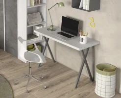 Bissolo Casa Scrivanie E Porta Pc|Scrivanie E Porta Pc<SCRIVANIA CM 123 ROVERE E METALLO: vendita online SCRIVANIA CM 123 ROVERE E METALLO in offerta