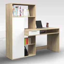 Bissolo Casa Scrivanie E Porta Pc|Scrivanie E Porta Pc<Scrivania con libreria rovere: scrivania FUNCTION con libreria