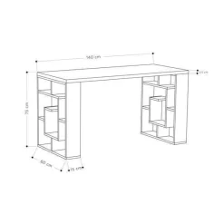 Bissolo Casa Scrivanie E Porta Pc|Scrivanie E Porta Pc<SCRIVANIA LABIRENT CM 140 OAK E BIANCO : vendita online SCRIVANIA LABIRENT CM 140 OAK E BIANCO in offerta