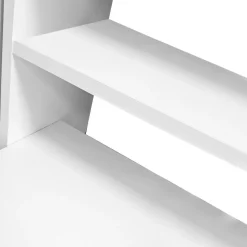 Bissolo Casa Scrivanie E Porta Pc|Scrivanie E Porta Pc<Scrivania reversibile con libreria a cinque ripiani in laminato bianco