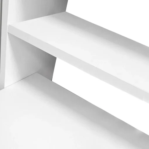 Bissolo Casa Scrivanie E Porta Pc|Scrivanie E Porta Pc<Scrivania reversibile con libreria a cinque ripiani in laminato bianco