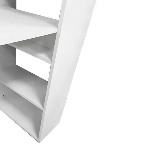 Bissolo Casa Scrivanie E Porta Pc|Scrivanie E Porta Pc<Scrivania reversibile con libreria a cinque ripiani in laminato bianco